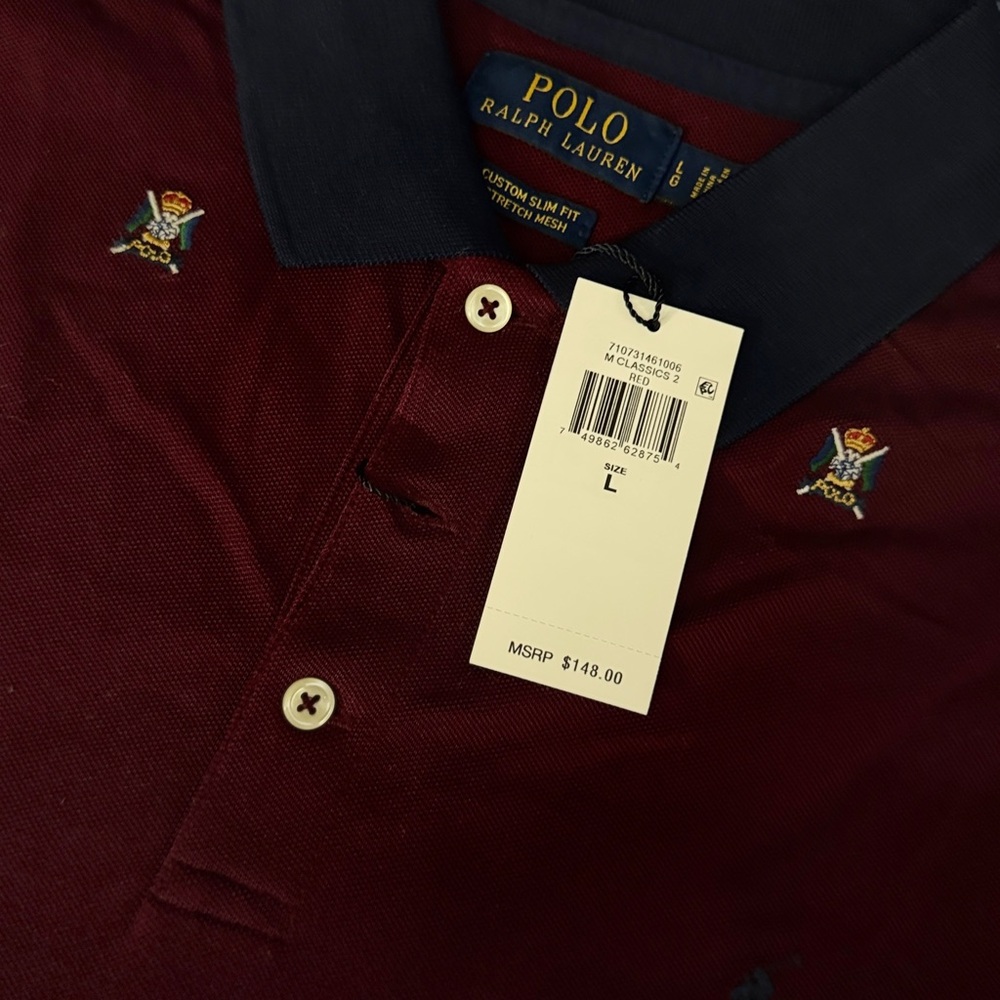 Polo by Ralph Lauren Men's Burgundy Polo Shirt